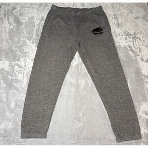 Roots Men's Sweatpants Gray Fleece Jogger Pants Size M Logo Cotton Blend